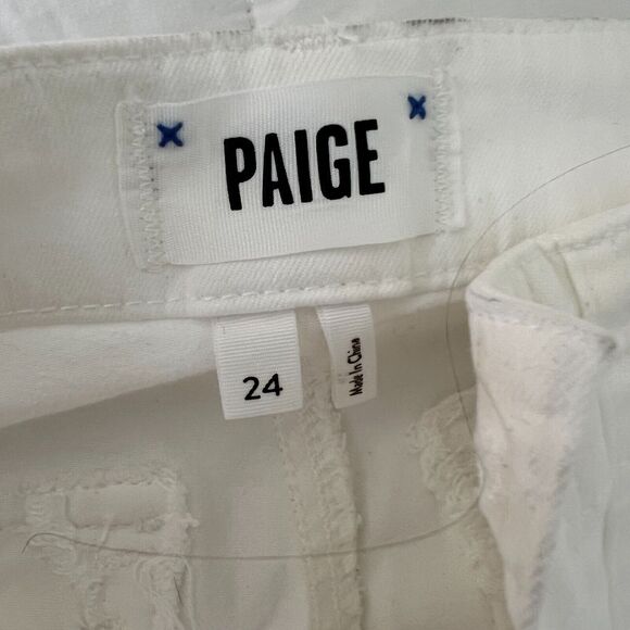 Paige Mayslie Jogger Pants White Women's Size 24 - Picture 3 of 9